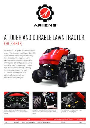 Aufsitzrasenmäher, Rasen- und Gartentraktoren Ariens E36