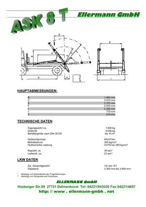 Absetz-Kipper Ellermann ASK 8 T
