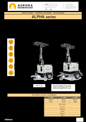 Lichtmasten Aurora Alpha 6x160W