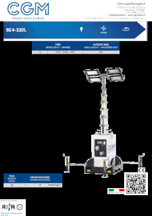 Lichtmasten CGM BE4-320L