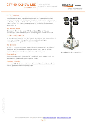 Lichtmasten Generac Mobile CTF-10