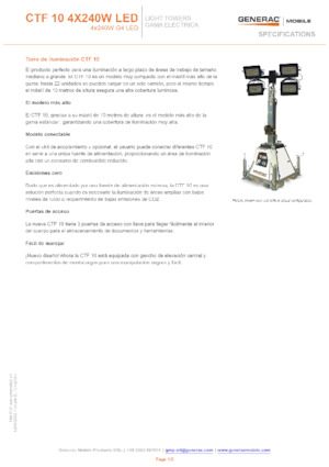 Lichtmasten Generac Mobile CTF-10