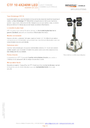 Lichtmasten Generac Mobile CTF-10