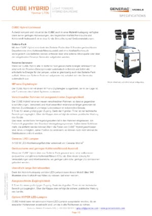 Lichtmasten Generac Mobile Cube Hybrid