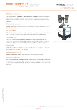 Lichtmasten Generac Mobile Cube Super K2