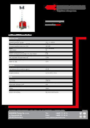 Lichtmasten Endress EFA 810 S4 240 Hybrid