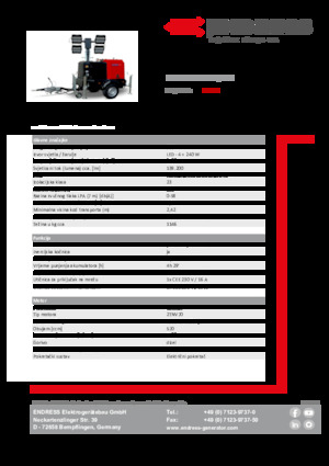 Lichtmasten Endress EFA 820 S4 240 Hybrid