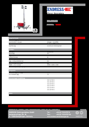 Lichtmasten Endress EFA 830 S6 