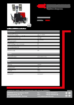 Lichtmasten Endress EFA 835 S4 320 HV 