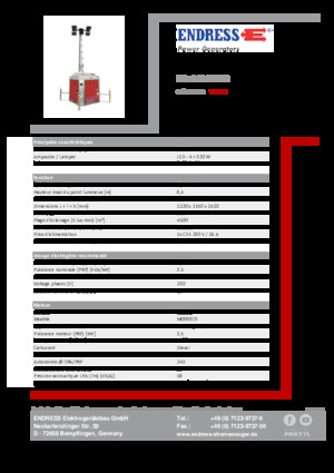 Lichtmasten Endress EFA 840 S4 320