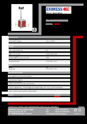 Lichtmasten Endress EFA 840 S4 320 PLUG-IN 
