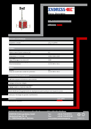 Lichtmasten Endress EFA 840 S4 320 PLUG-IN 