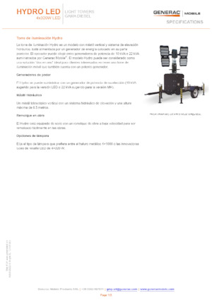 Lichtmasten Generac Mobile Hydro LED
