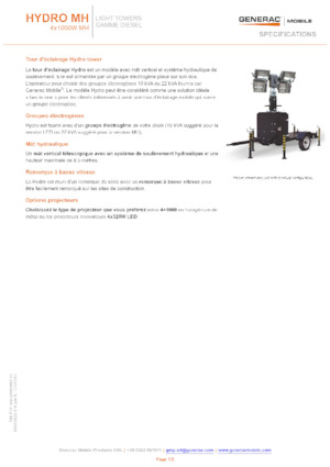 Lichtmasten Generac Mobile Hydro MH