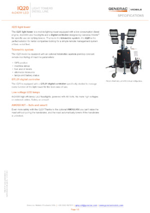 Lichtmasten Generac Mobile iQ 20