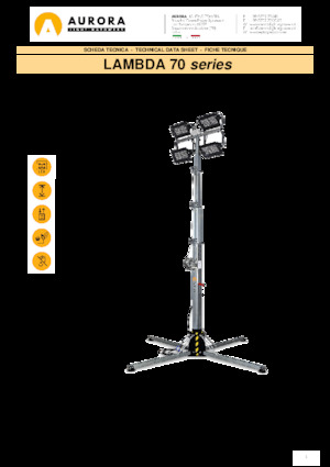 Lichtmasten Aurora Lambda 70 4x75W