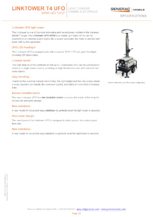 Lichtmasten Generac Mobile Linktower T4 UFO