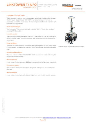 Lichtmasten Generac Mobile Linktower T4 UFO