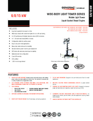 Lichtmasten Generac Mobile MLT4060KV