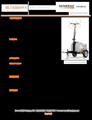 Lichtmasten Generac Mobile MLT4200 IVF4