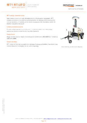 Lichtmasten Generac Mobile MT 1 LED
