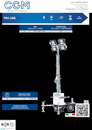 Lichtmasten CGM PR4-160L CX5000