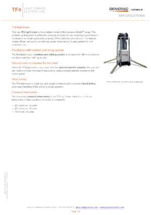 Lichtmasten Generac Mobile TF 4