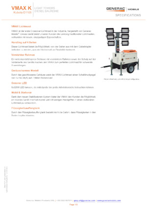 Lichtmasten Generac Mobile VMAX