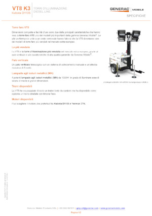 Lichtmasten Generac Mobile VT 8 K3
