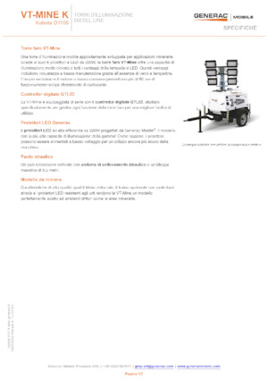 Lichtmasten Generac Mobile VT-MINE K