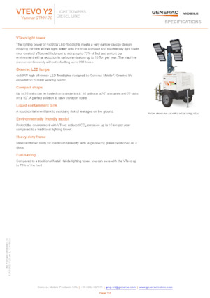 Lichtmasten Generac Mobile VTevo Y2