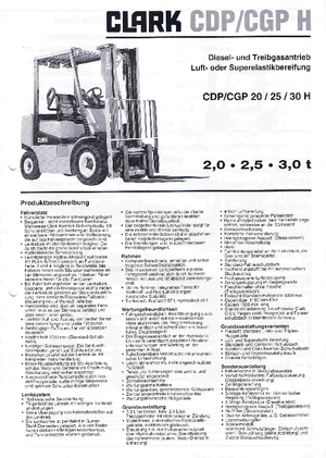 Frontstapler Treibgas Clark CGP 30 H