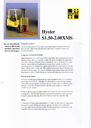 Frontstapler Treibgas Hyster S 2.00 XMS