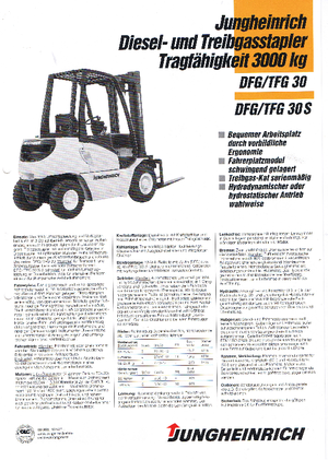 Frontstapler Treibgas Jungheinrich TFG 30
