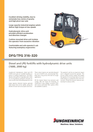 Frontstapler Treibgas Jungheinrich TFG 320