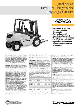 Frontstapler Treibgas Jungheinrich TFG 40 CK