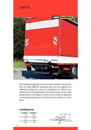 Hubladebühnen MBB Palfinger 2000 KL