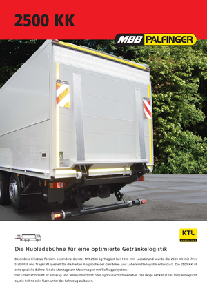 Hubladebühnen MBB Palfinger 2500 KK