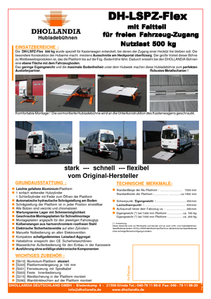 Hubladebühnen Dhollandia DH-LSPZ Flex