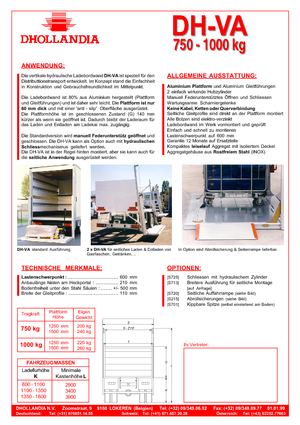 Hubladebühnen Dhollandia DH-VA
