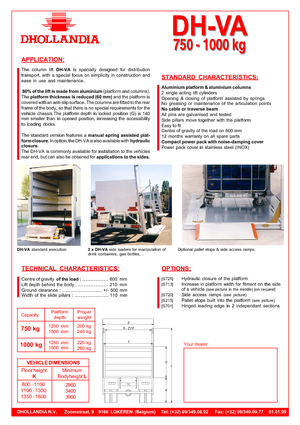 Hubladebühnen Dhollandia DH-VA