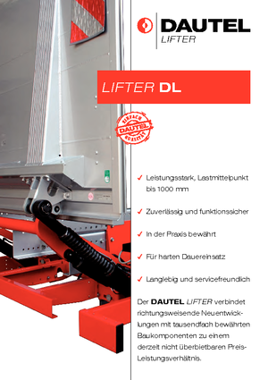 Hubladebühnen DAUTEL DL 1000 L Typ C