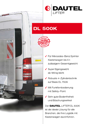 Hubladebühnen DAUTEL DL 500 K
