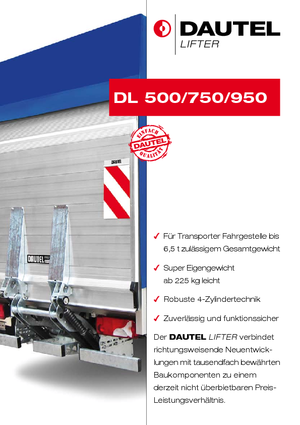 Hubladebühnen DAUTEL DL 500 Variante B