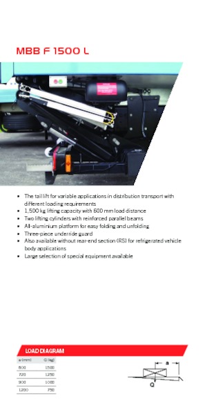 Hubladebühnen MBB Palfinger MBB F 1500 L