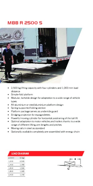 Hubladebühnen MBB Palfinger MBB R 2500 S
