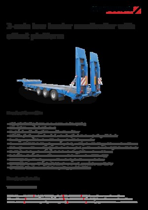 Sattelauflieger Tiefbett Schwarzmüller 3-axle low loader semitrailer with offset platform