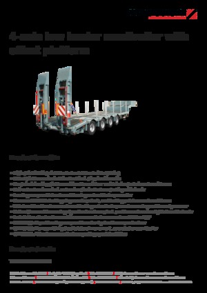 Sattelauflieger Tiefbett Schwarzmüller 4-axle low loader semitrailer with offset platform - reinforced - extendible