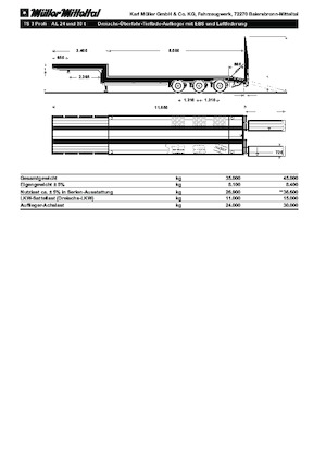 Sattelauflieger Tiefbett Müller Mitteltal TS 3 Profi