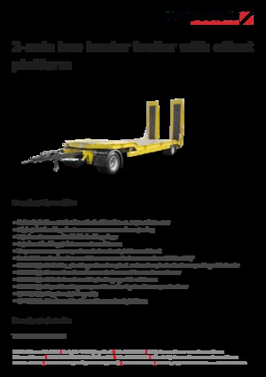 Anhänger Tiefbett Schwarzmüller 2-axle low loader trailer with offset platform